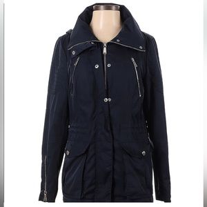 NEW BCBGeneration Navy Blue Raincoat Hooded Jacket